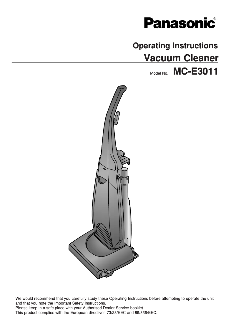 First page image of the manual for MC-E3011