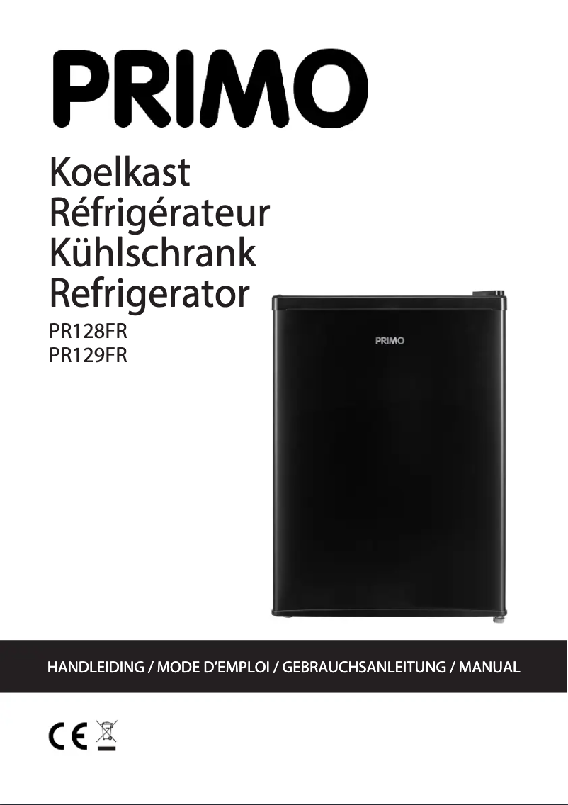 First page image of the manual for PR129FR