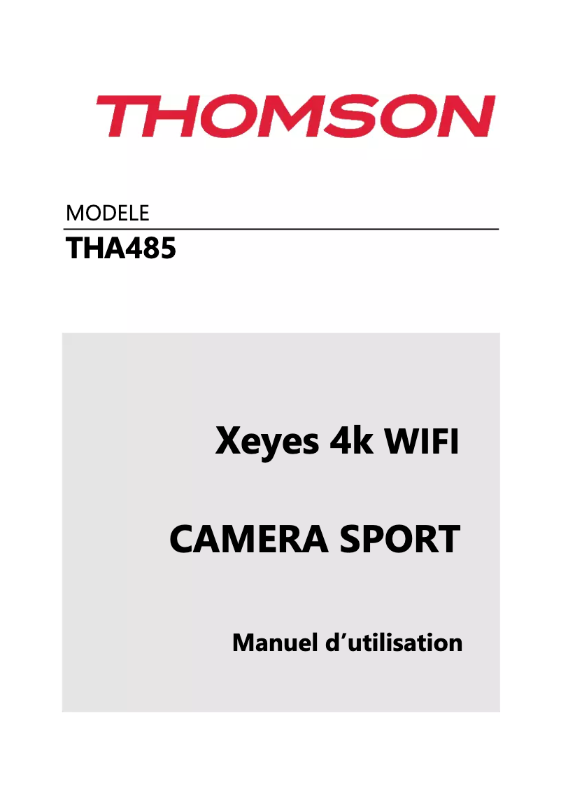 Page 1 of the manual User Manual Thomson THA485
