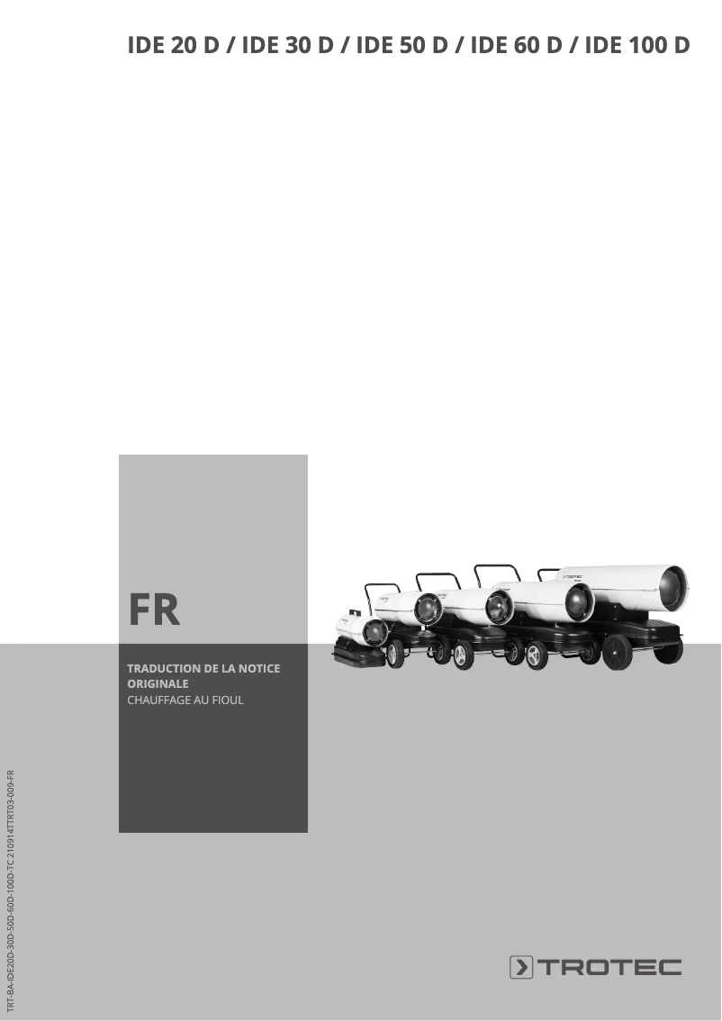 Page 1 of the manual User Manual Trotec IDE 100 D