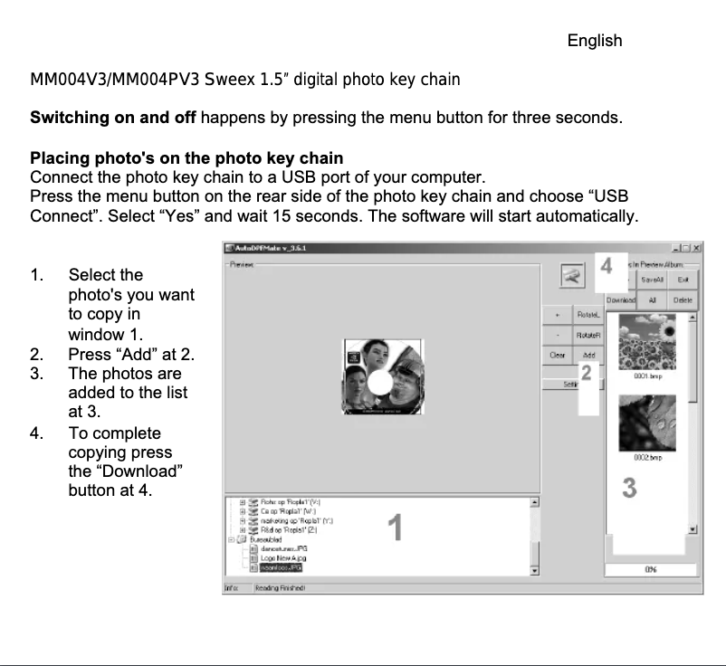 Page 1 of the manual User Manual Sweex MM004PV5