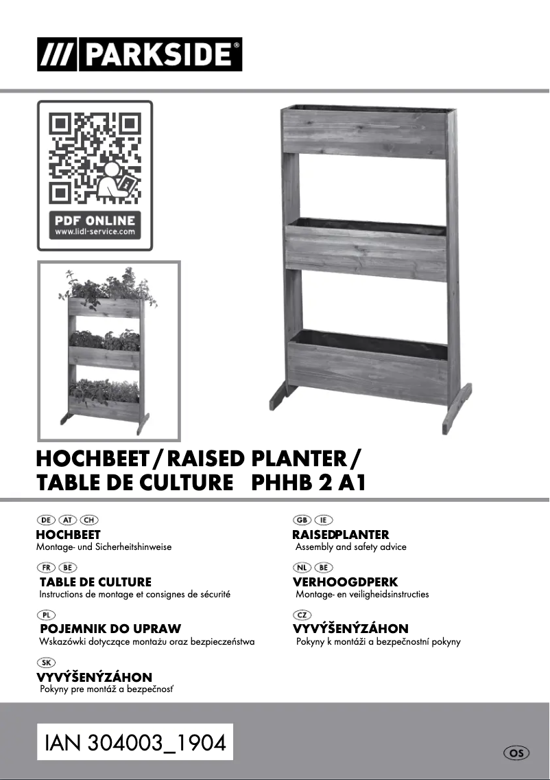 Page 1 of the manual User Manual Parkside PHHB 2 A1