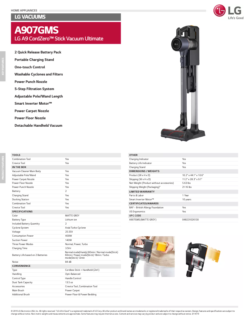 First page image of the manual for A907GMS