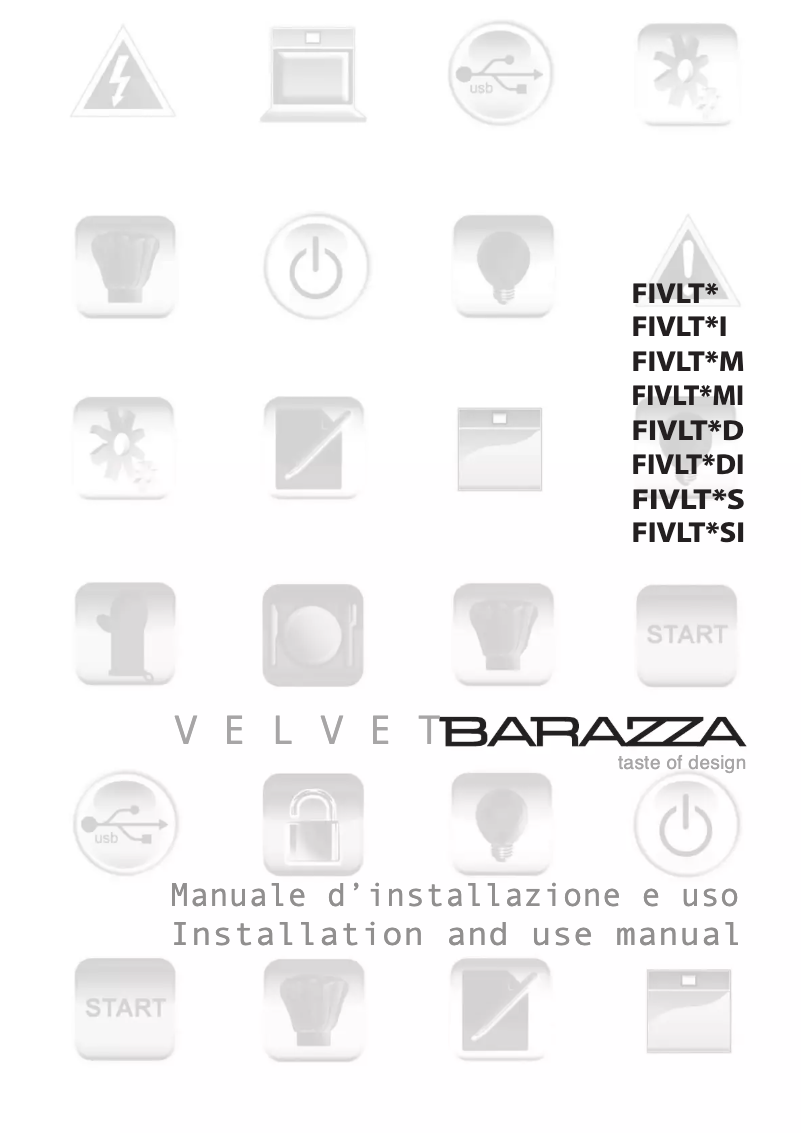 Page 1 of the manual User Manual Barazza Velvet