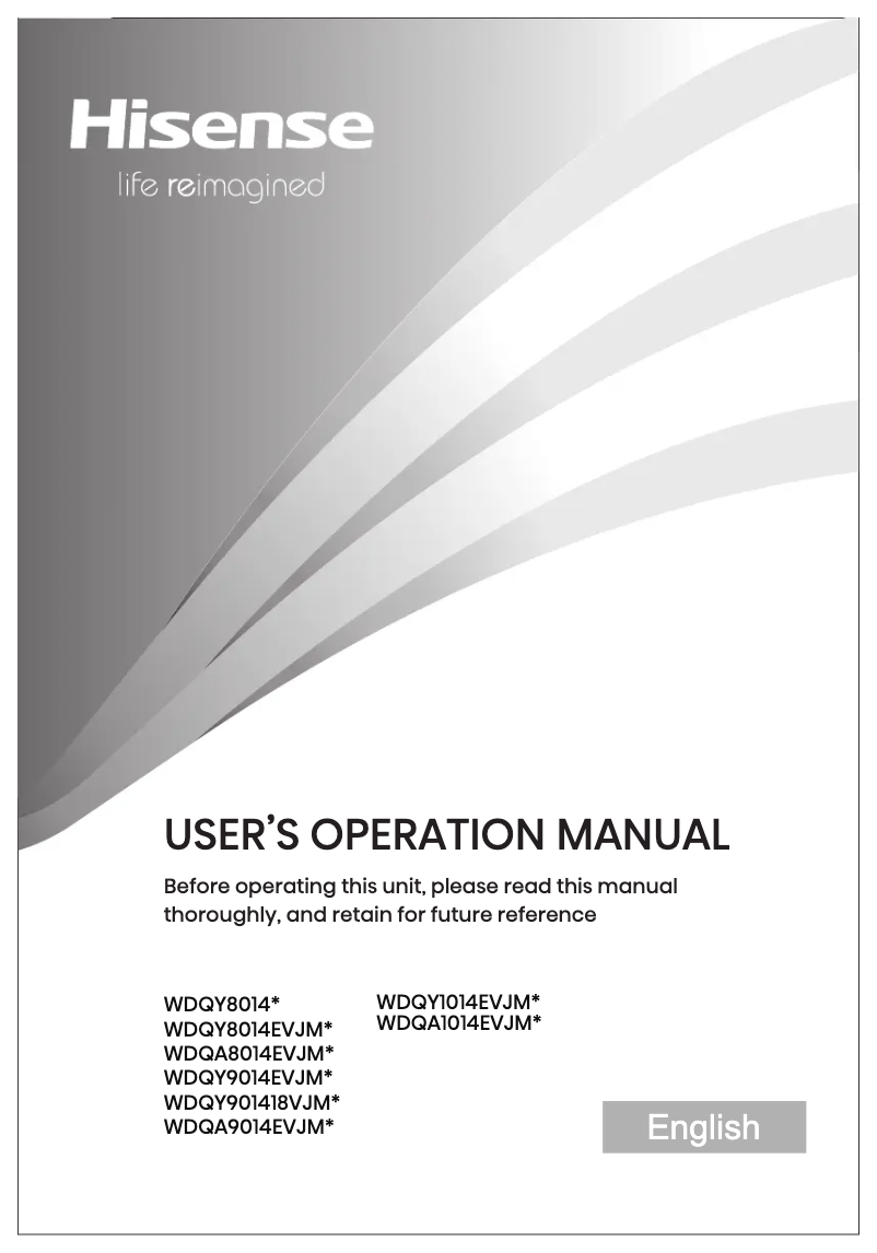 First page image of the manual for WDQA8014EVJM