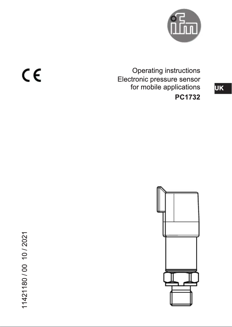 Page 1 of the manual User Manual IFM PC1732