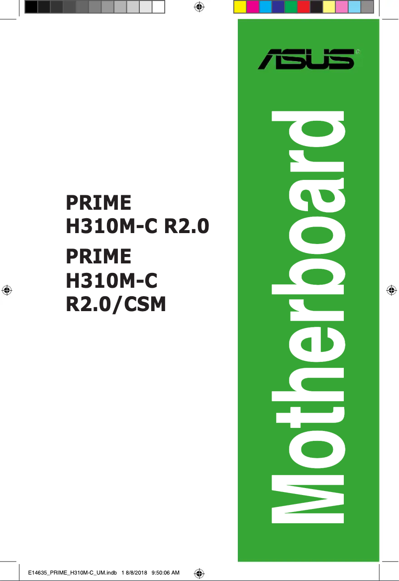 Page 1 of the manual User Manual Asus PRIME H310M-CS R2.0