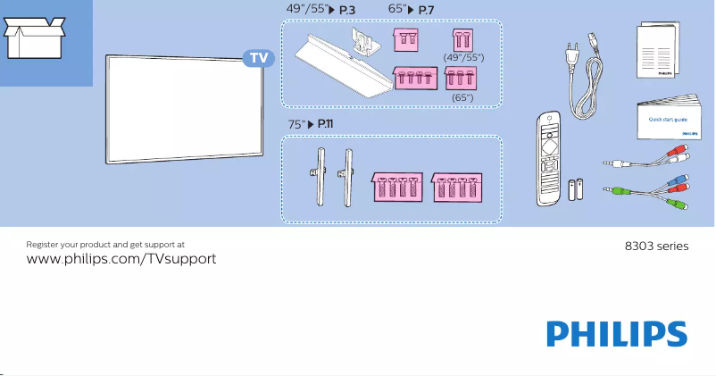 First page image of the manual for 75PUS8303