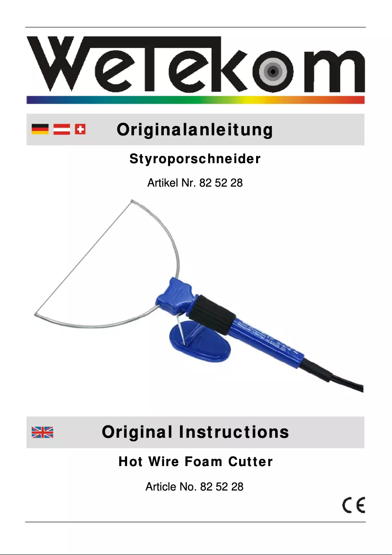 Page 1 of the manual User Manual Wetekom 825228