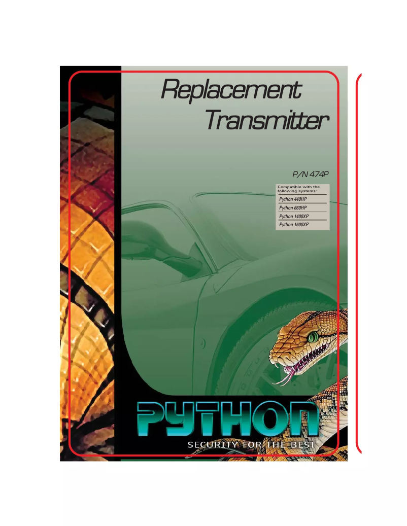 First page image of the manual for 474P