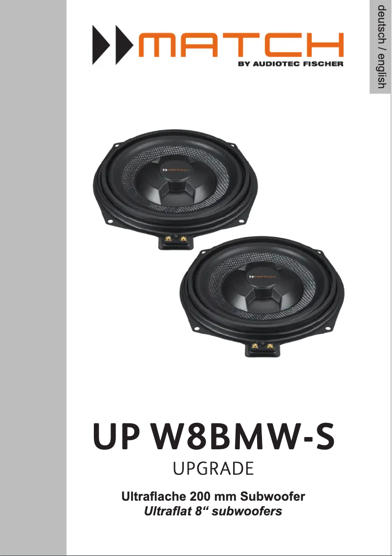 Page 1 of the manual User Manual Match UP W8BMW-S