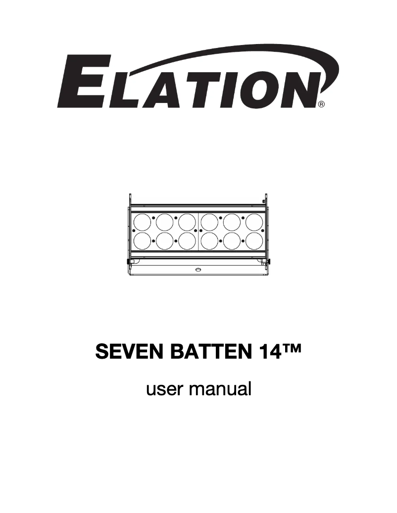 Page 1 de la notice Manuel utilisateur Elation Seven Batten 14