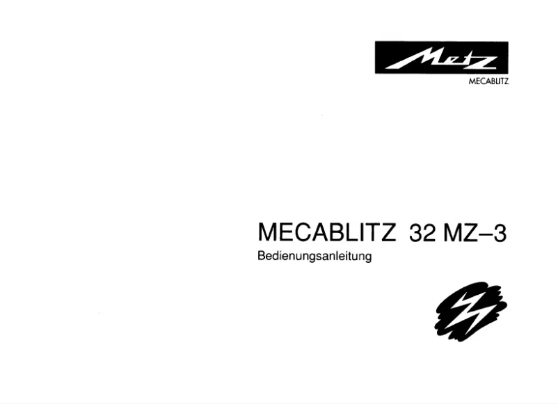 Page 1 of the manual User Manual Metz Mecablitz 32 MZ-3