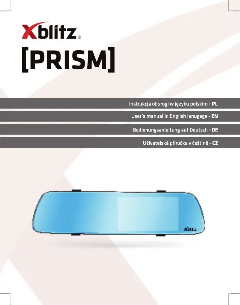 First page image of the manual for Prism