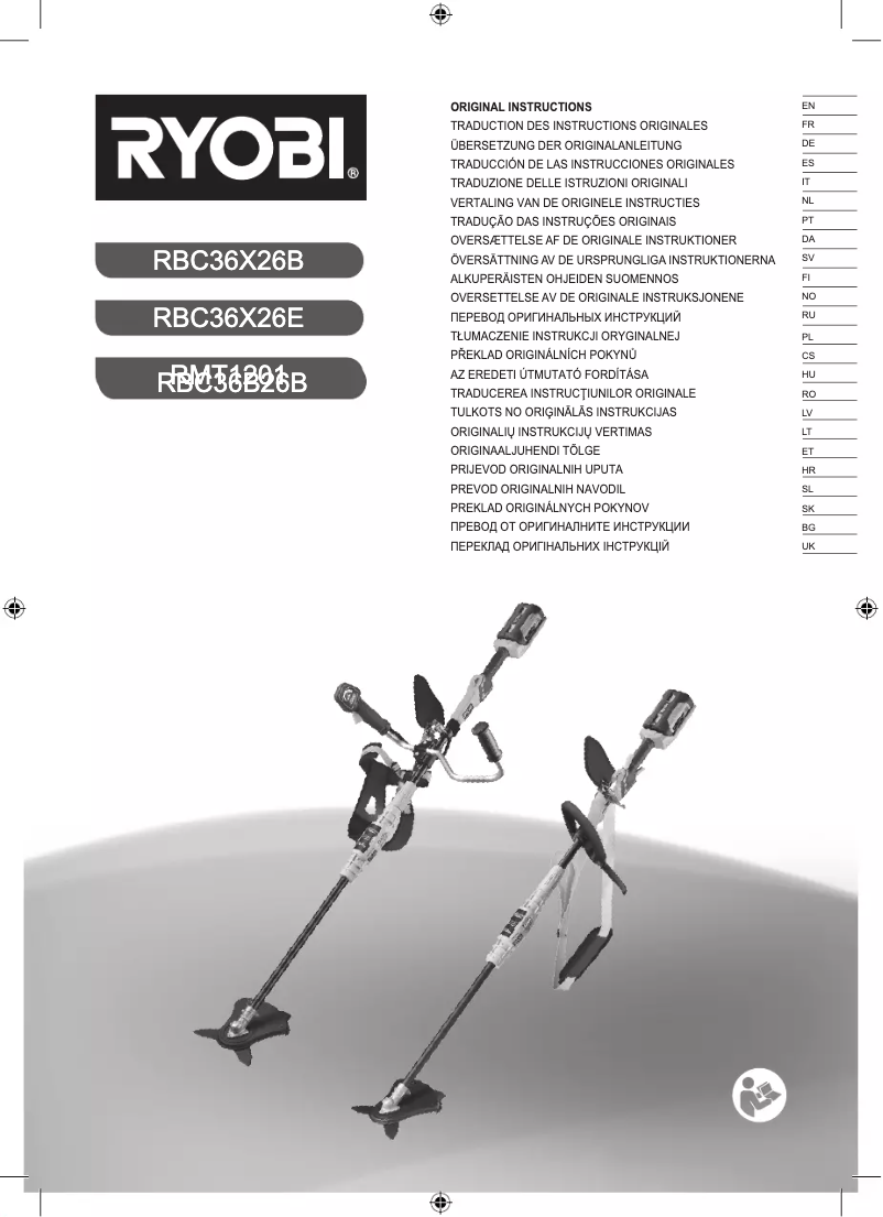 Page 1 of the manual User Manual RYOBI RBC36X26B