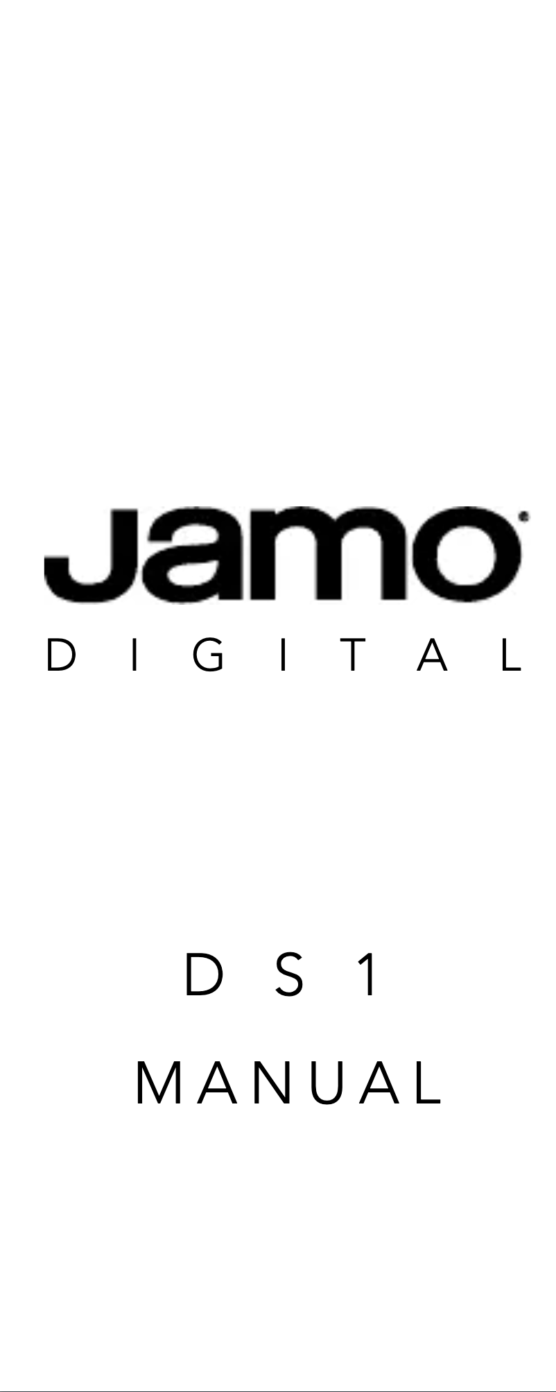 Page 1 of the manual Instruction Manual Jamo DS1