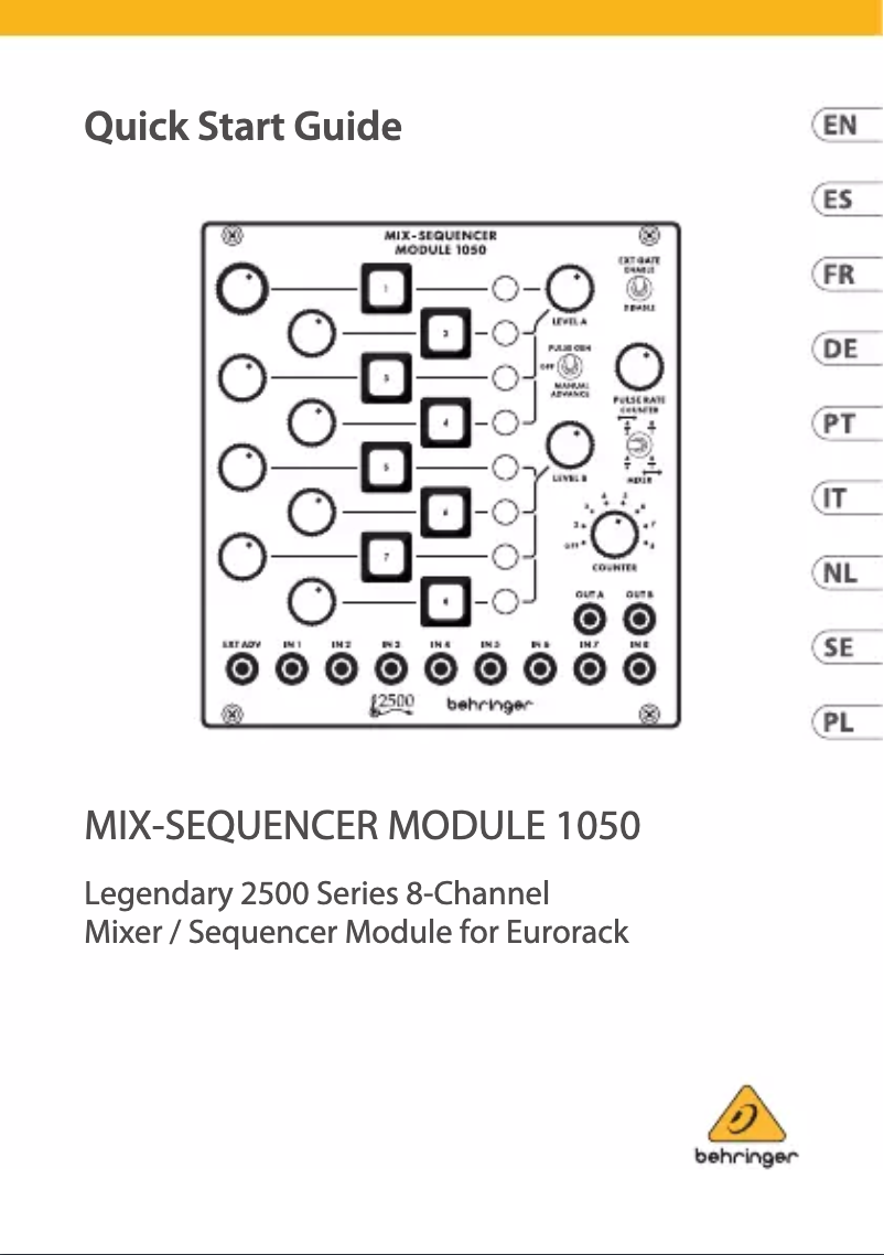 First page image of the manual for Mix-Sequencer Module 1050