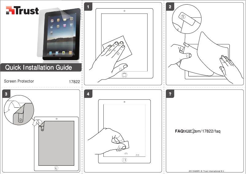 Page 1 of the manual User Manual Trust Screen Protector for iPad