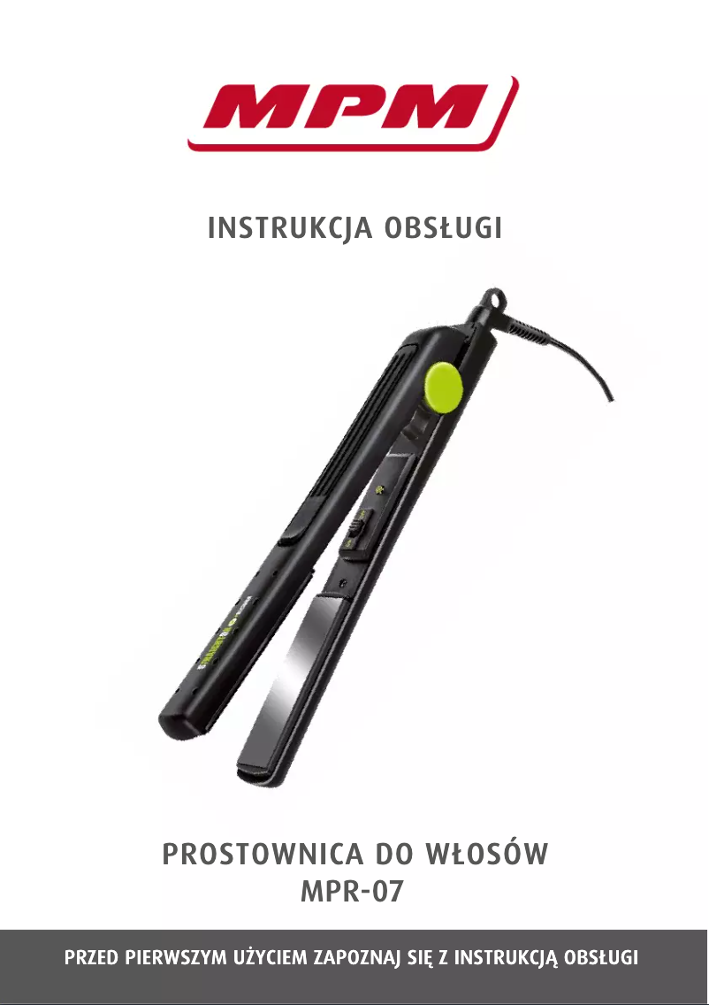 Page 1 of the manual User Manual MPM MPR-07