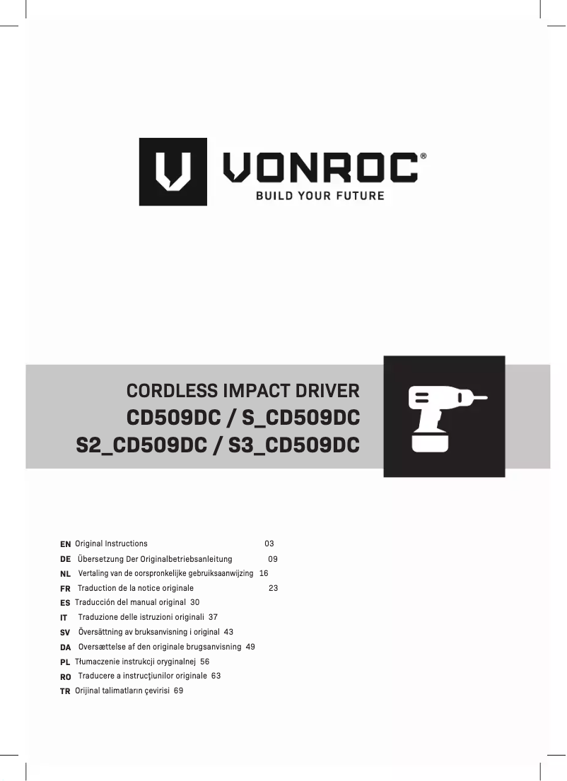 Page 1 of the manual User Manual Vonroc S_CD509DC