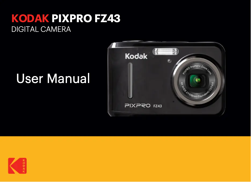 First page image of the manual for PixPro FZ43