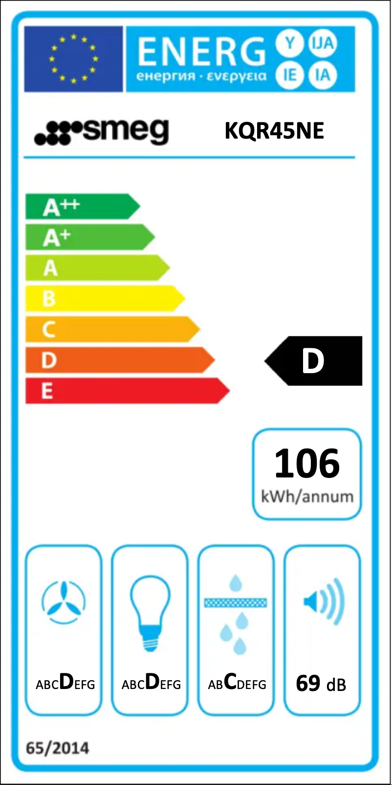 First page image of the manual for KQR45NE
