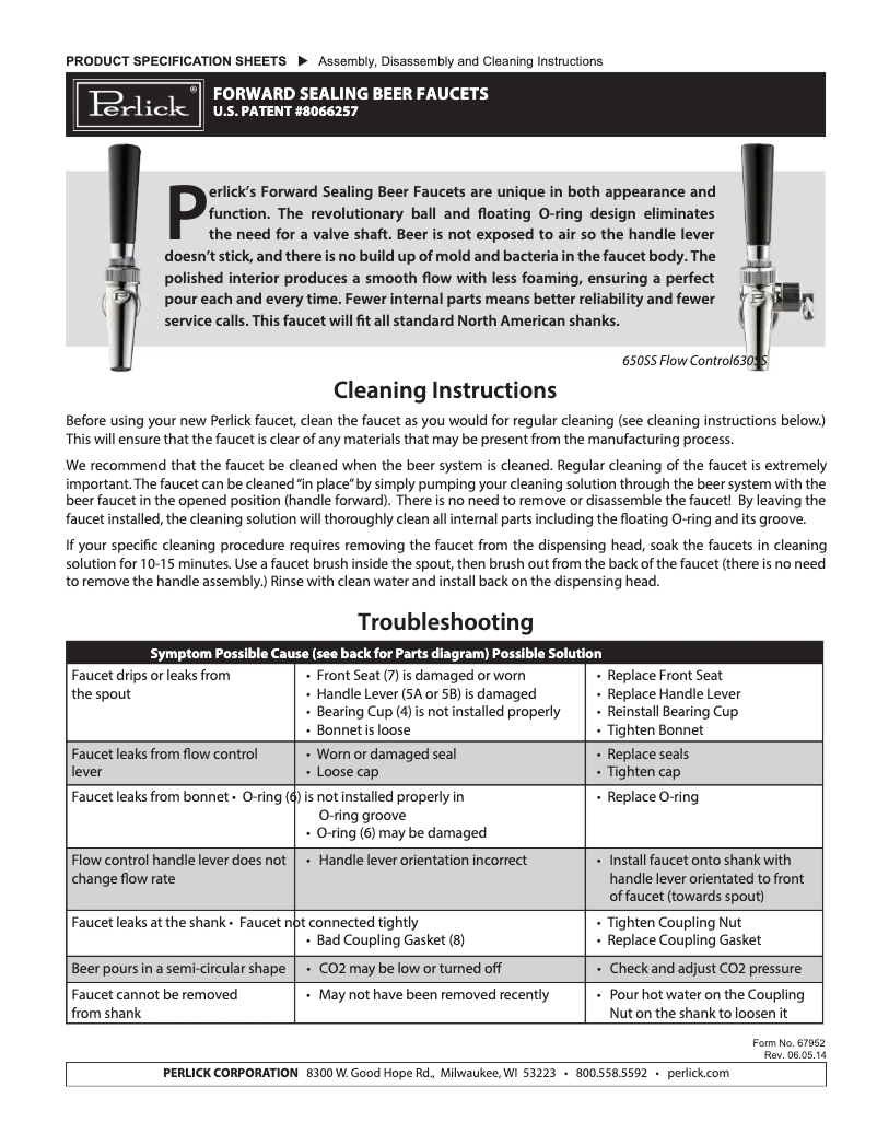 First page image of the manual for 650