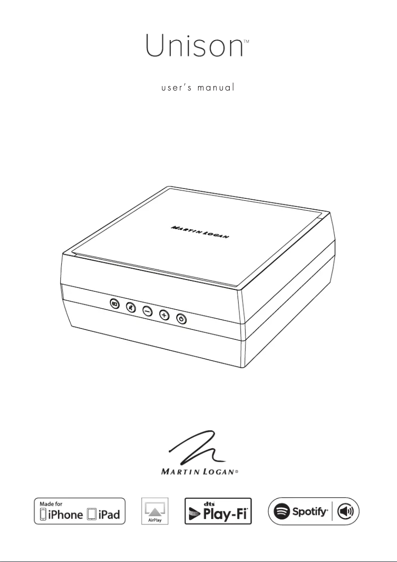 First page image of the manual for Unison