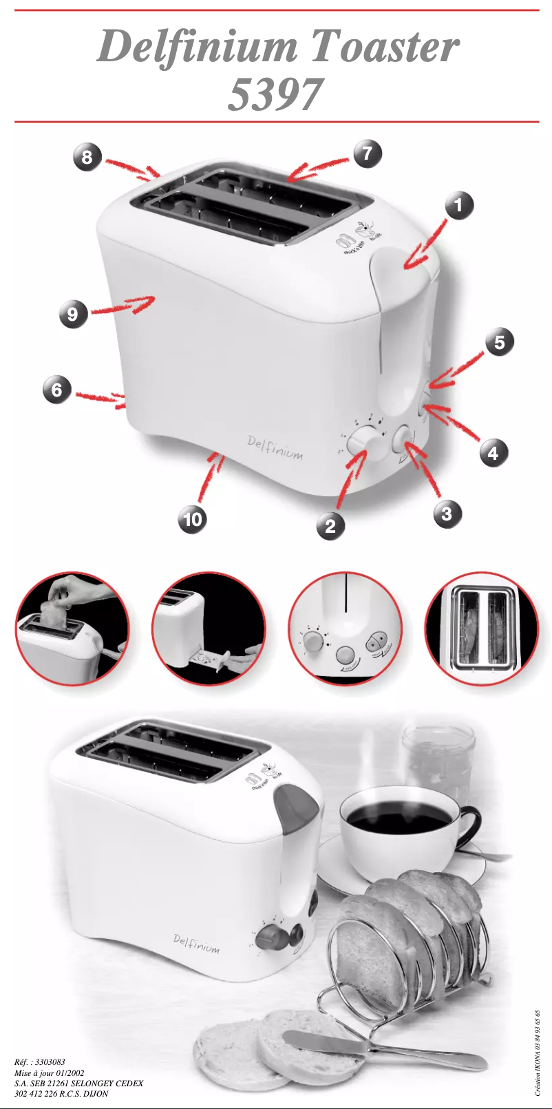 Page 1 of the manual User Manual Tefal Delfinium 5397