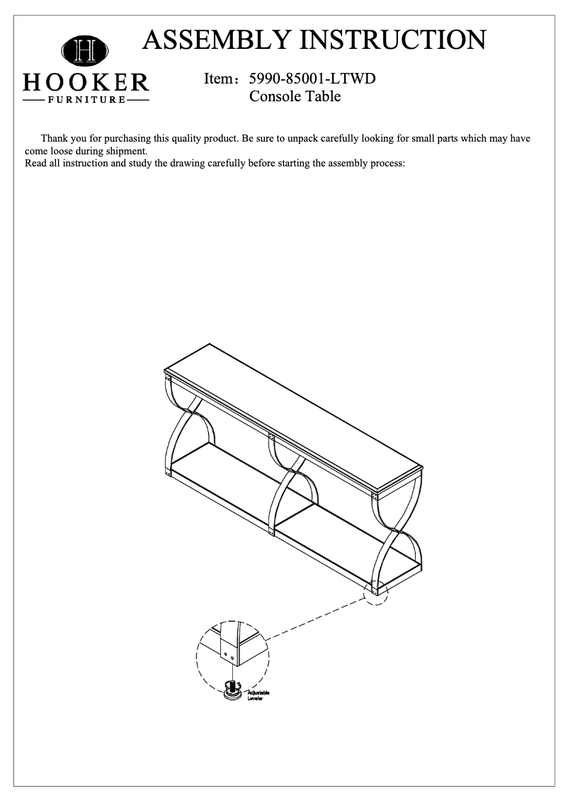 First page image of the manual for 5990-85001-LTWD