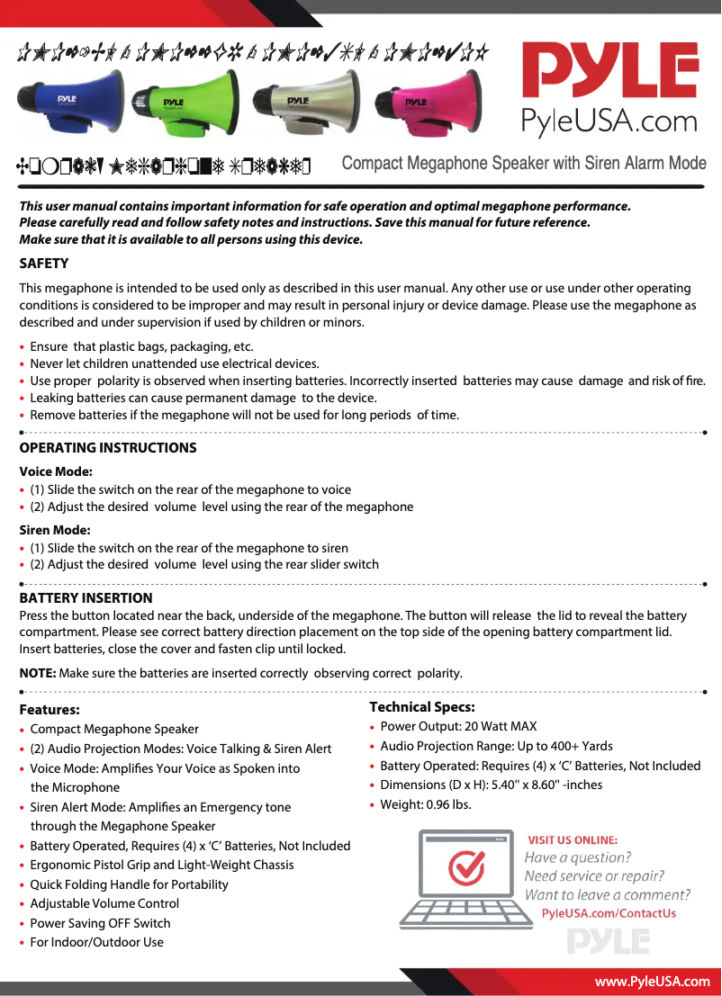 First page image of the manual for PMP23SLE