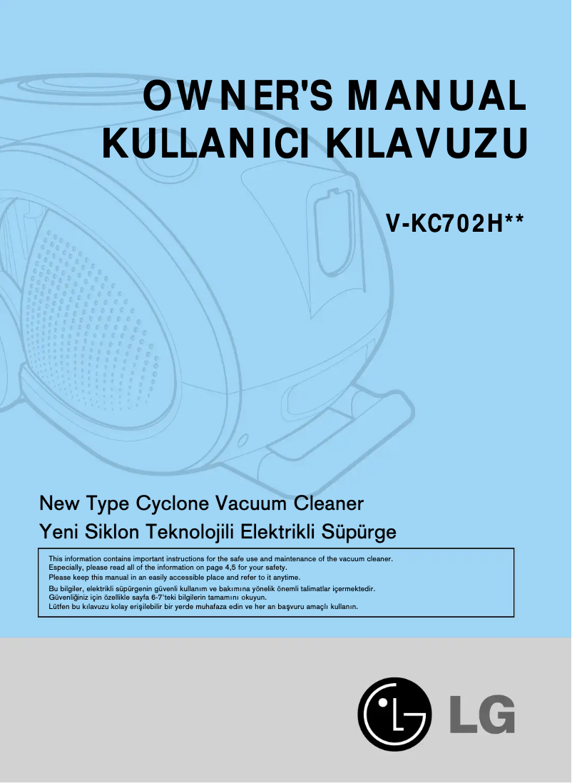 First page image of the manual for V-KC702HT