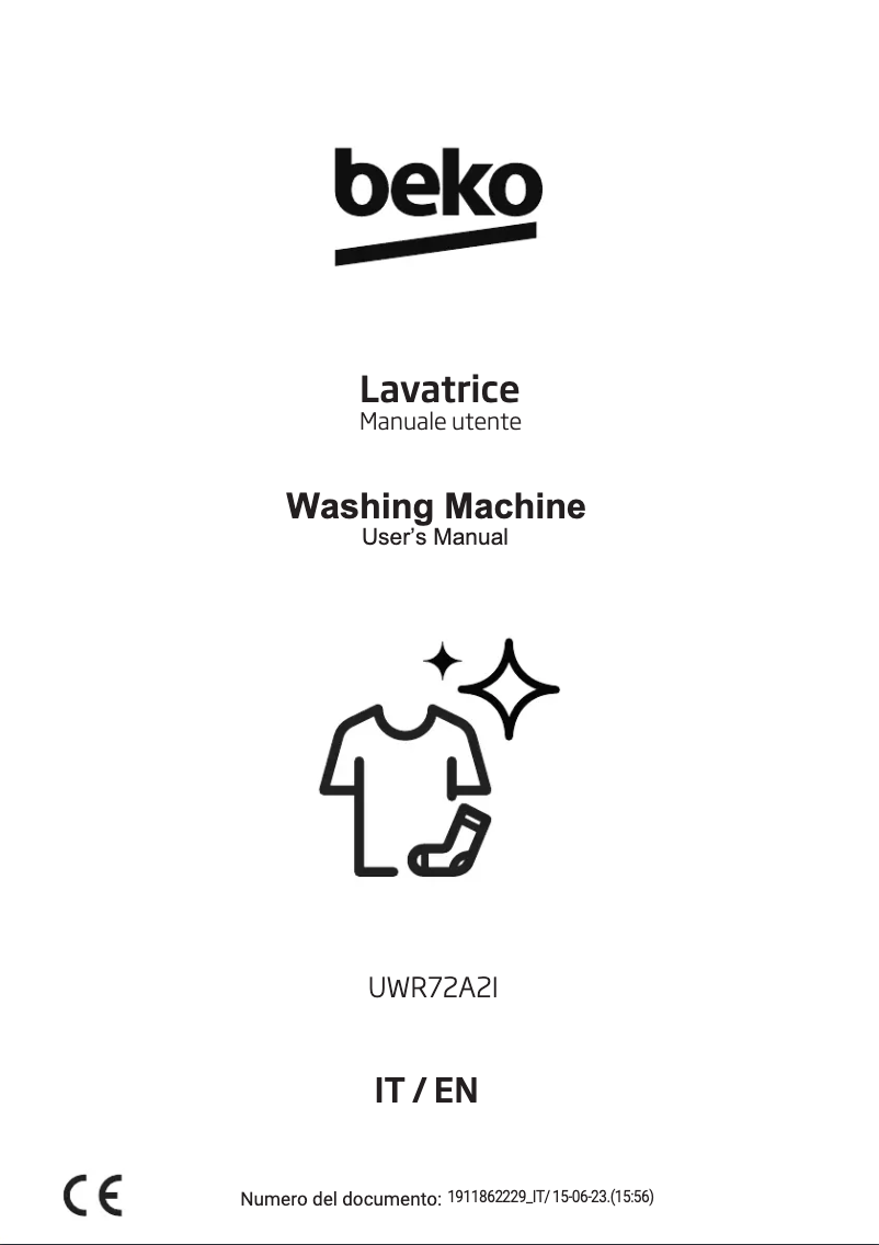 First page image of the manual for UWR72A2I