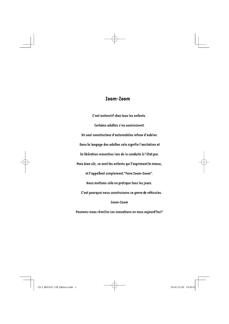 Page 1 of the manual User Manual Mazda CX-3 (2016)