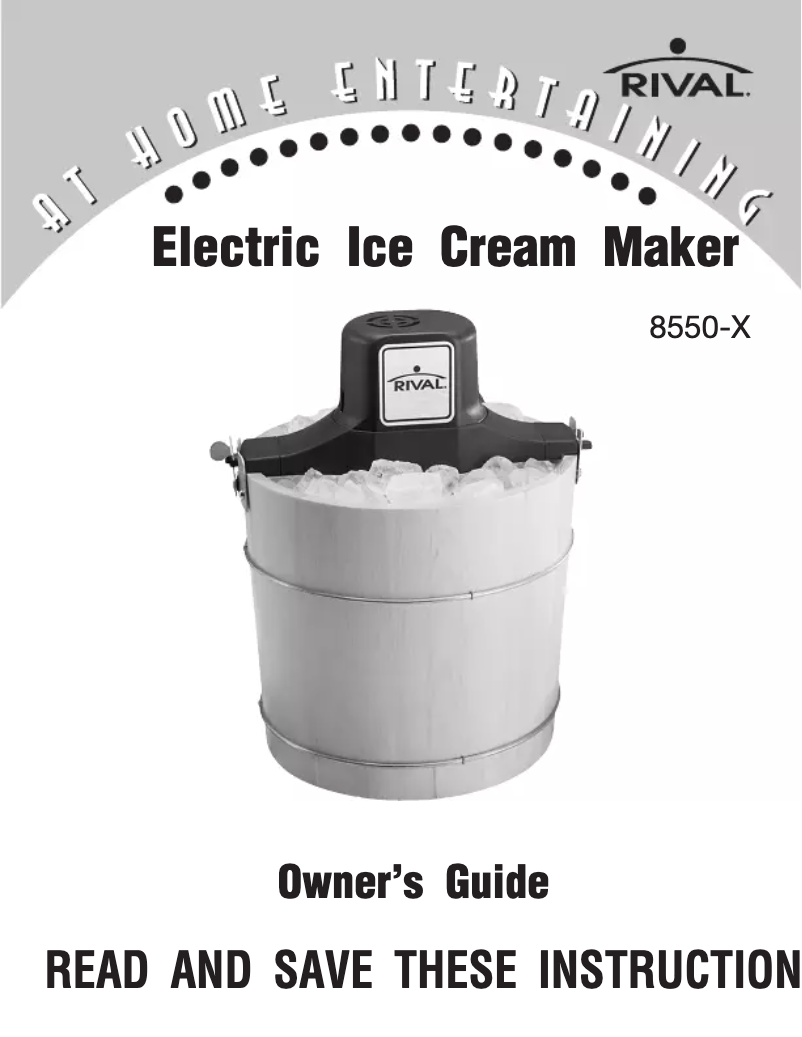 Page 1 of the manual User Manual Rival 8550-X