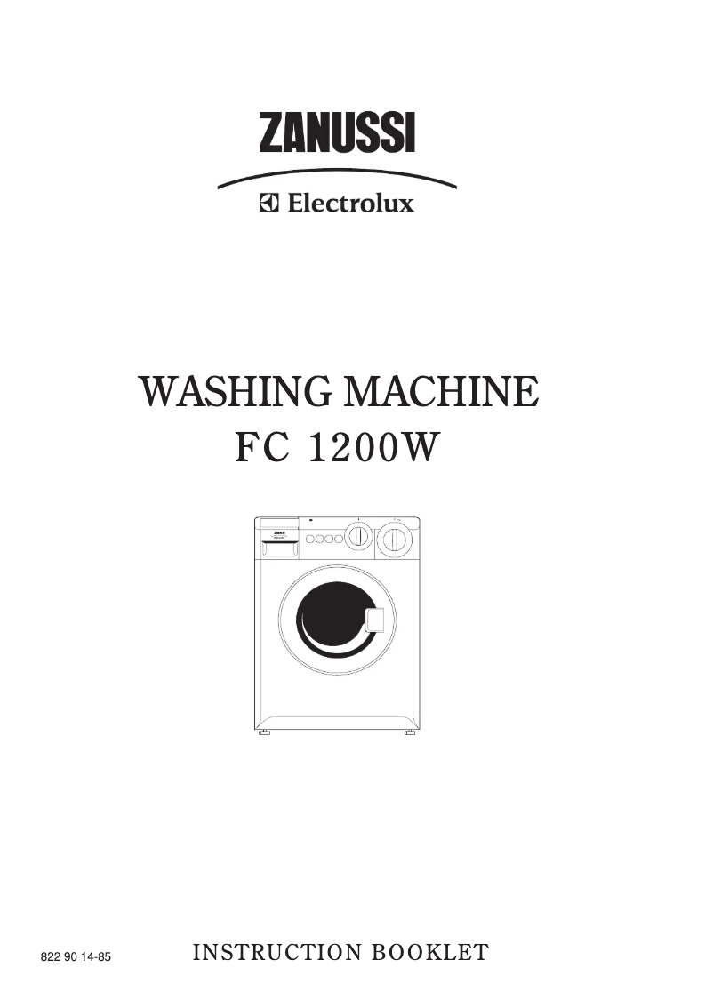 First page image of the manual for FC 1200 W