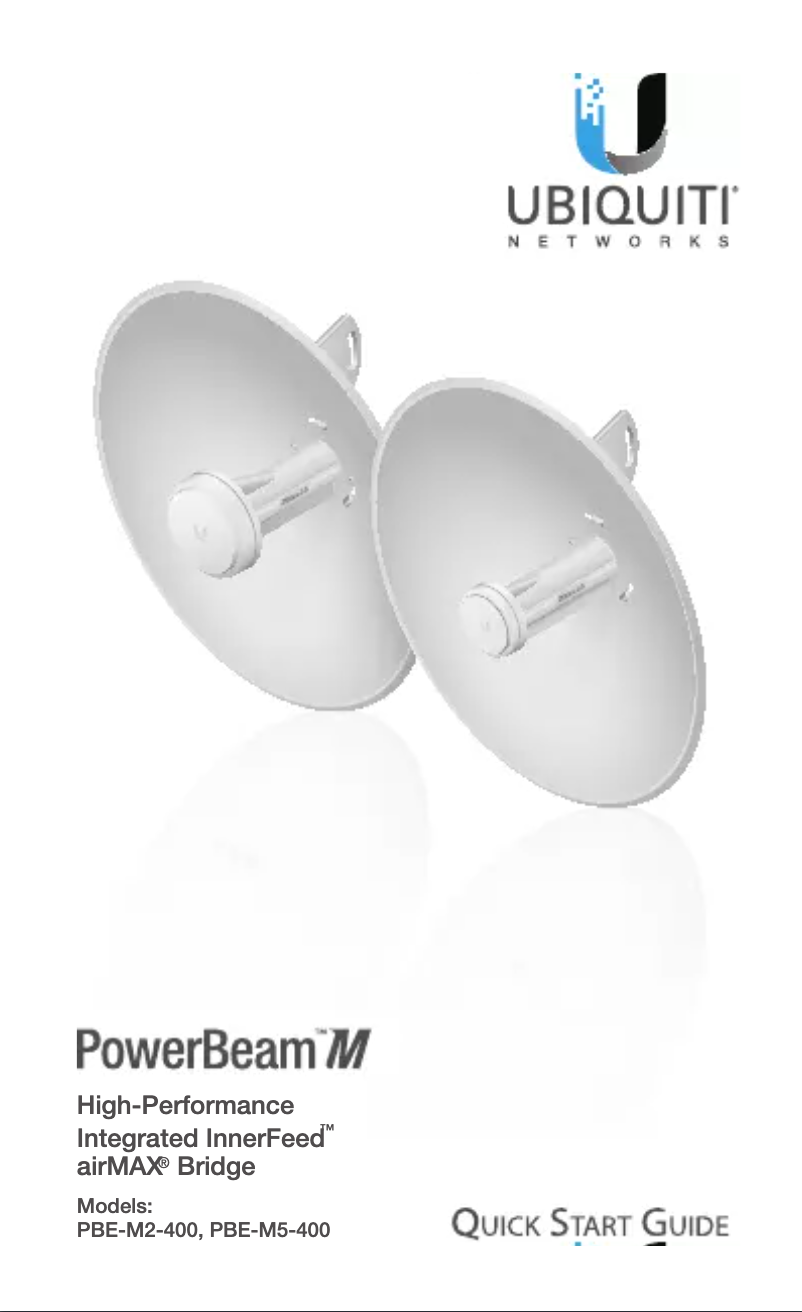 Image de la première page du manuel de l'appareil PowerBeam M PBE-M5-400