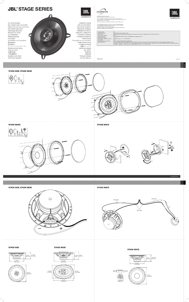 Page 1 of the manual User Manual JBL Stage 9603E