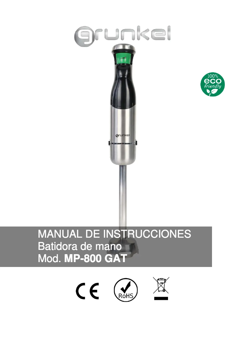 First page image of the manual for MP-800GAT