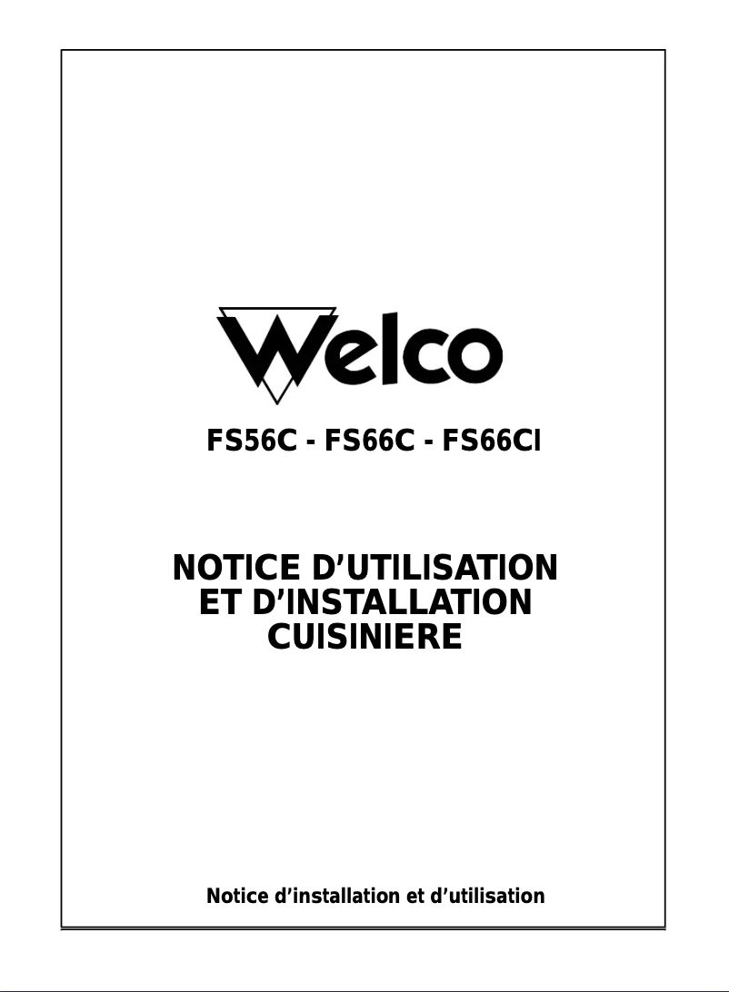 Page 1 of the manual User Manual Welco FS66CI