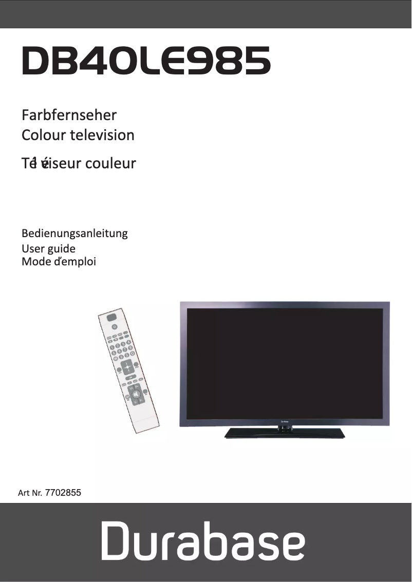 Image de la première page du manuel de l'appareil DB-40LE985