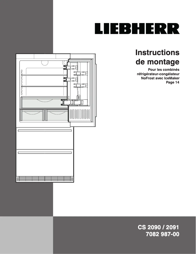 Page 1 of the manual Installation Guide Liebherr CS 2091
