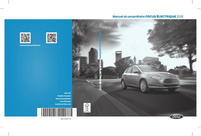 Page 1 of the manual User Manual Ford Focus Electric (2018)