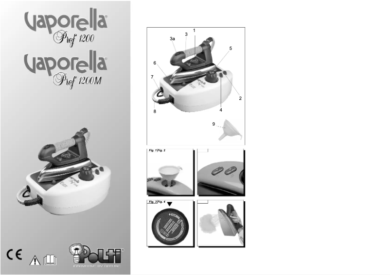 Page 1 of the manual User Manual Polti Vaporella Prof 1200