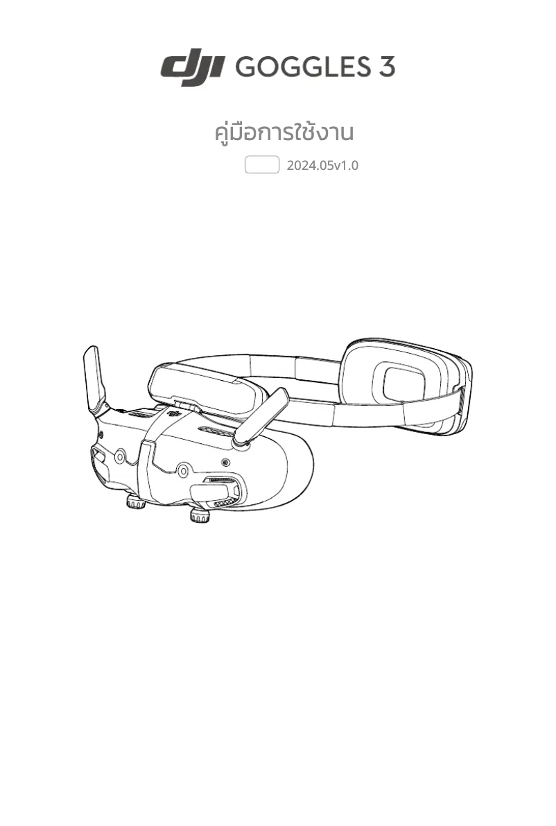 Page 1 of the manual User Manual DJI Goggles 3