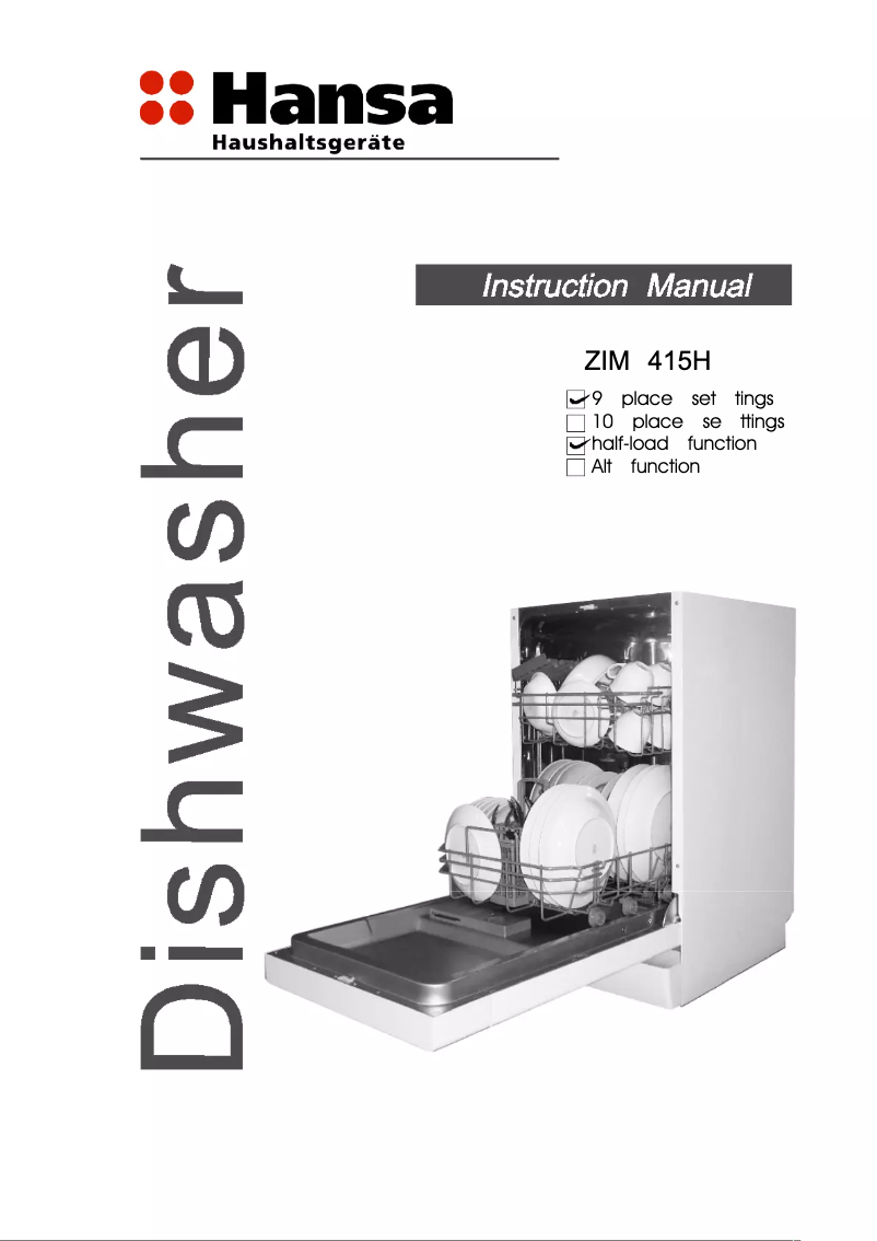 First page image of the manual for ZIM 415H