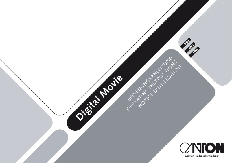 First page image of the manual for DM 90.2