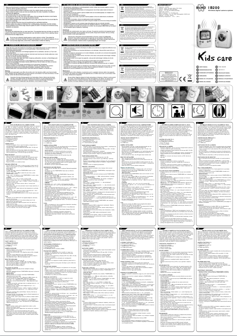 Page 1 of the manual User Manual Elro IB200