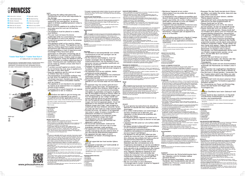 First page image of the manual for Steel Style 2 142354