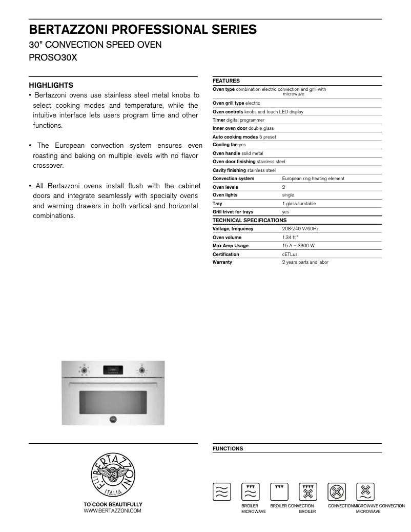 First page image of the manual for PROSO30X
